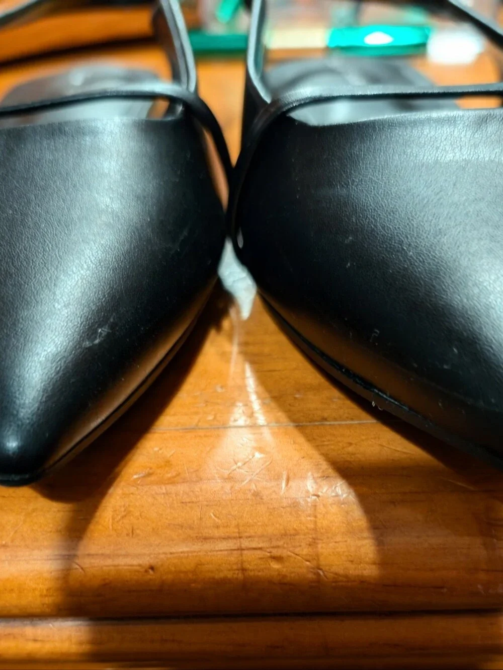 Marc Fisher Black Pointed Slingback Flats Size 9
